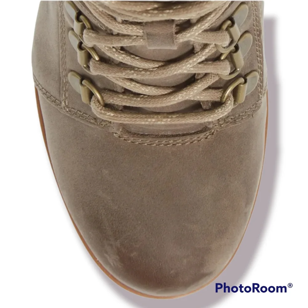 Sorel Joan Of Arc Uptown Waterproof Wedge In Khaki - Picture 6 of 11